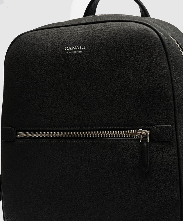 Canali Black leather backpack NA00134P225902 buy with European delivery at Symbol