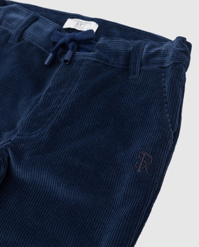 Stefano Ricci Kids blue corduroy joggers YAT6S00040AURORA