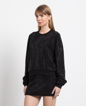 AREA Black sweatshirt with crystals 2204T43143