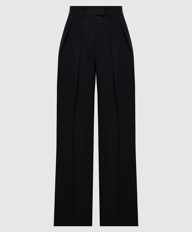パンツ BRUNELLO CUCINELLI PANTS (MH126P8512 C9002) Brunello Cucinelli - Black pants with linen MH126P8512
