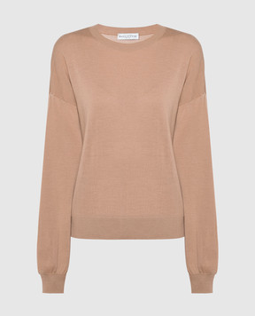 Ballantyne Brown straight-cut woolen jumper B1P68616W02