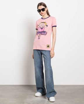 Dolce&Gabbana Pink t-shirt with a print F8H32TG7RDL