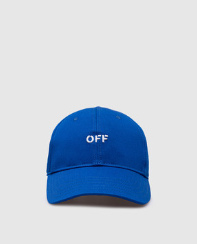 Off-White Blue cap with logo OWLB044F23FAB005