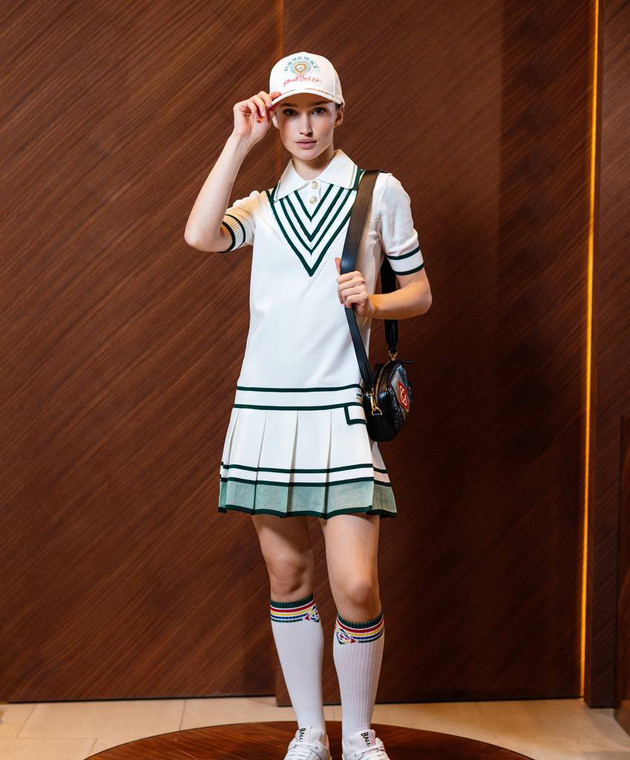 Casablanca - White Retro Tennis dress with textured logo WF23KW42101 - shop with Denmark delivery at Symbol Casablanca - White Retro Tennis dress with textured logo WF23KW42101 - shop with Denmark delivery at Symbol