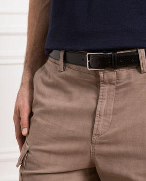 Brunello Cucinelli Black leather belt MAUNX309