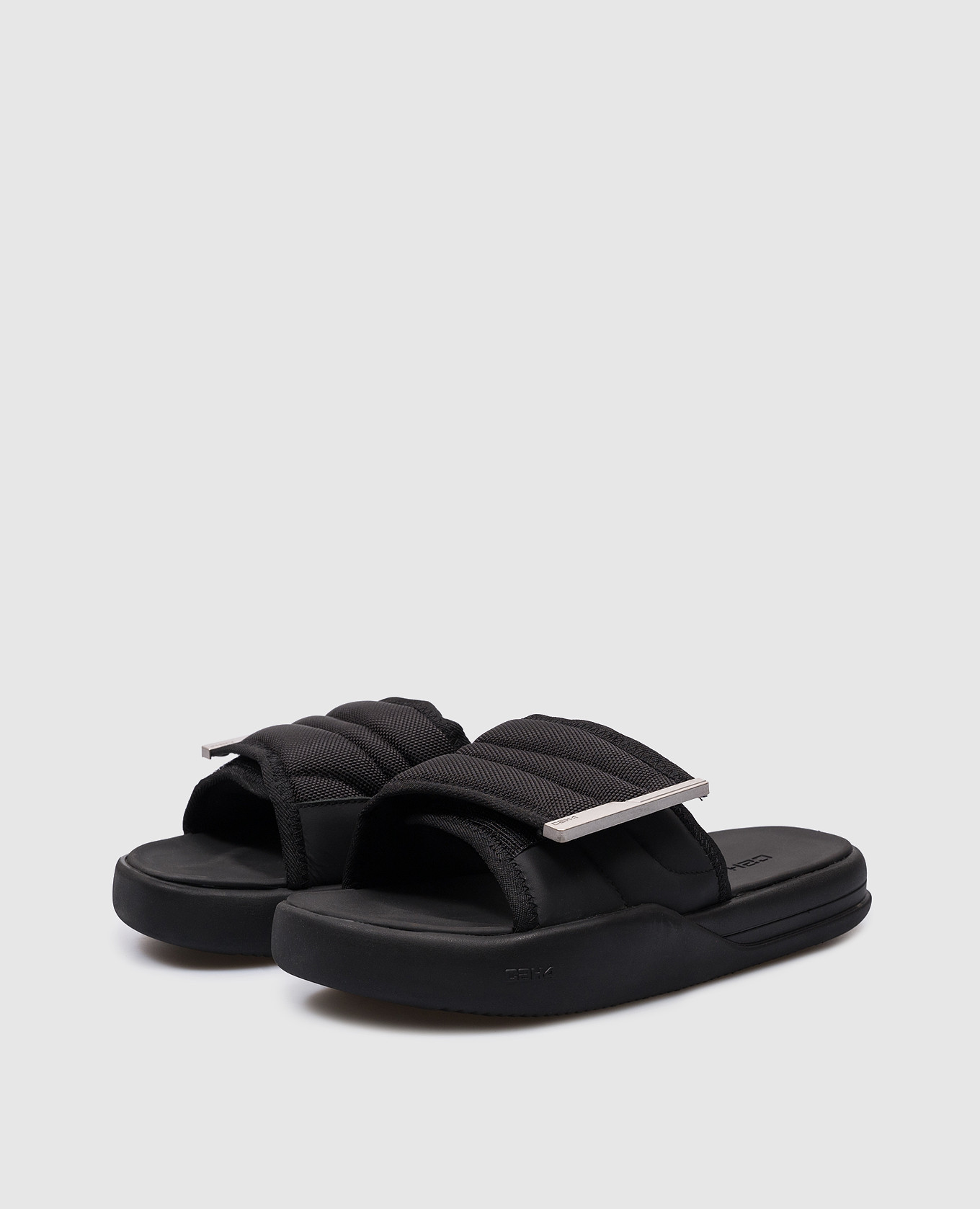 

Black combination flip flops with logo C2H4