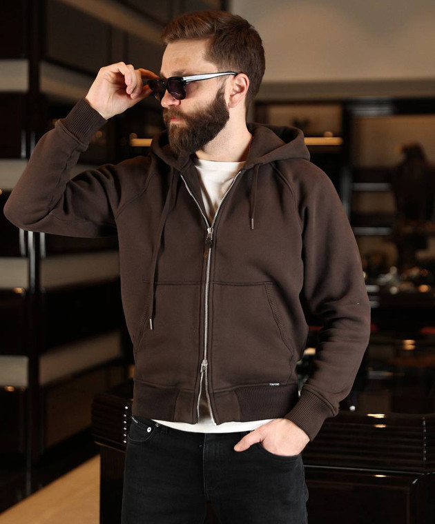 Tom Ford Brown sports jacket with logo JDL009JMC016F23 shop - Main Image