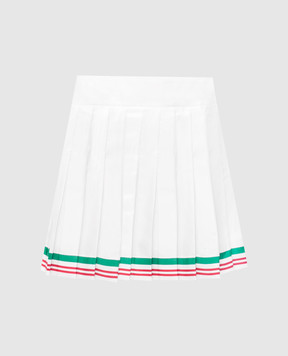 Casablanca White silk mini skirt WF23SK03201