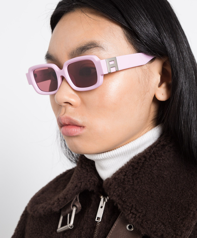 AMBUSH - Pink Thia sunglasses with textured logo BERI006F22PLA001 