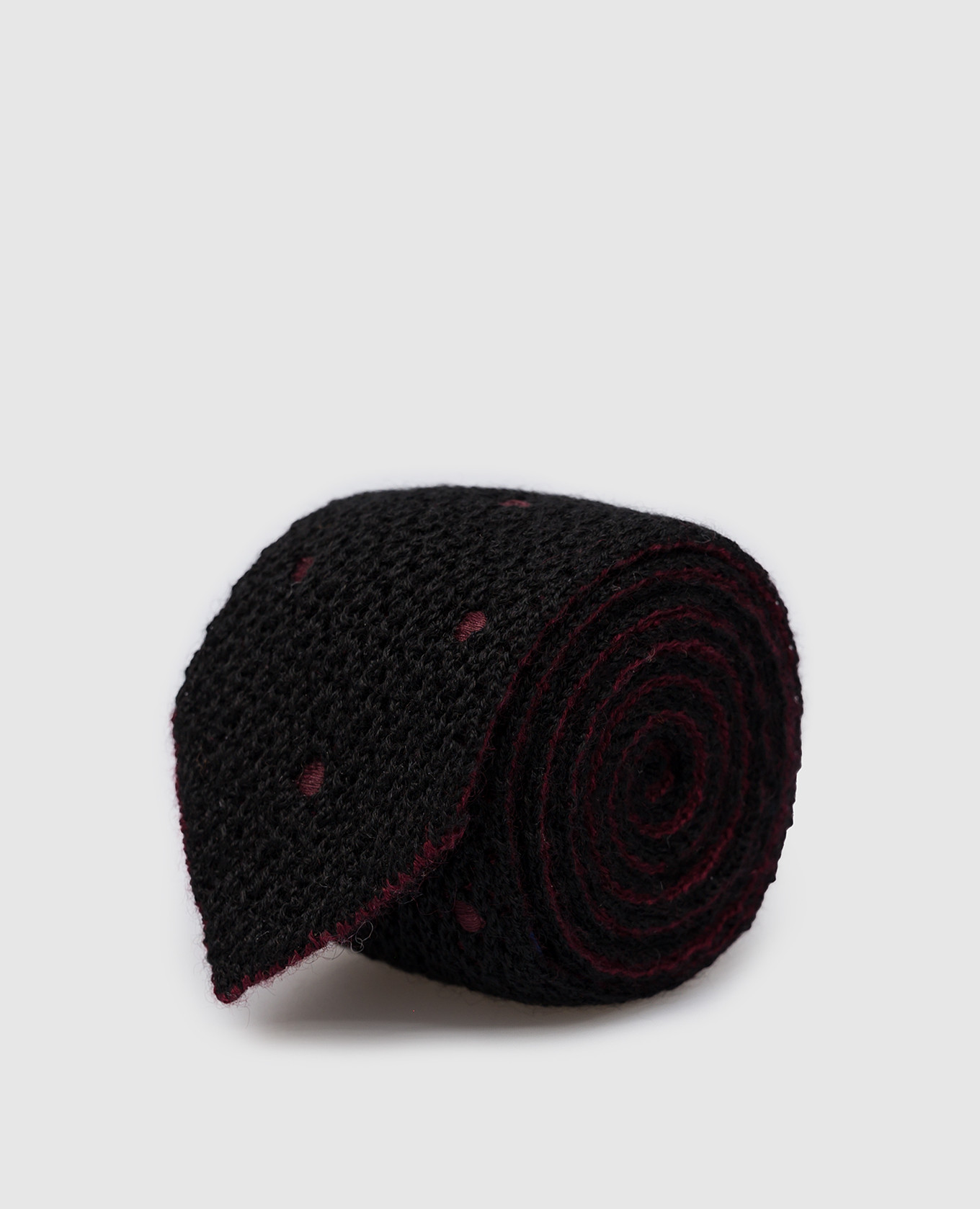 Children's black tie made of cashmere and silk in peas stefano ricci