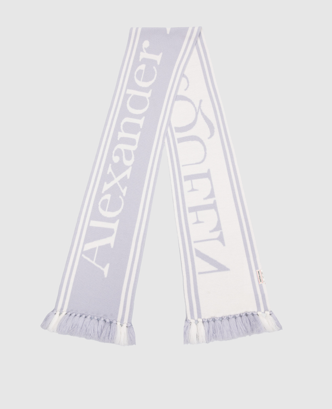 

Purple wool scarf with logo pattern Alexander McQueen, Фиолетовый