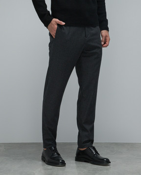 Marco Pescarolo Chiaiam gray check wool trousers CHIAIAM48PR4