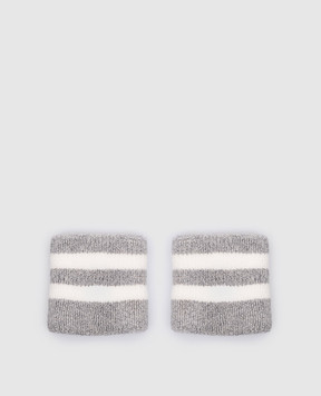 Brunello Cucinelli Gray striped cuffs MPO92566T