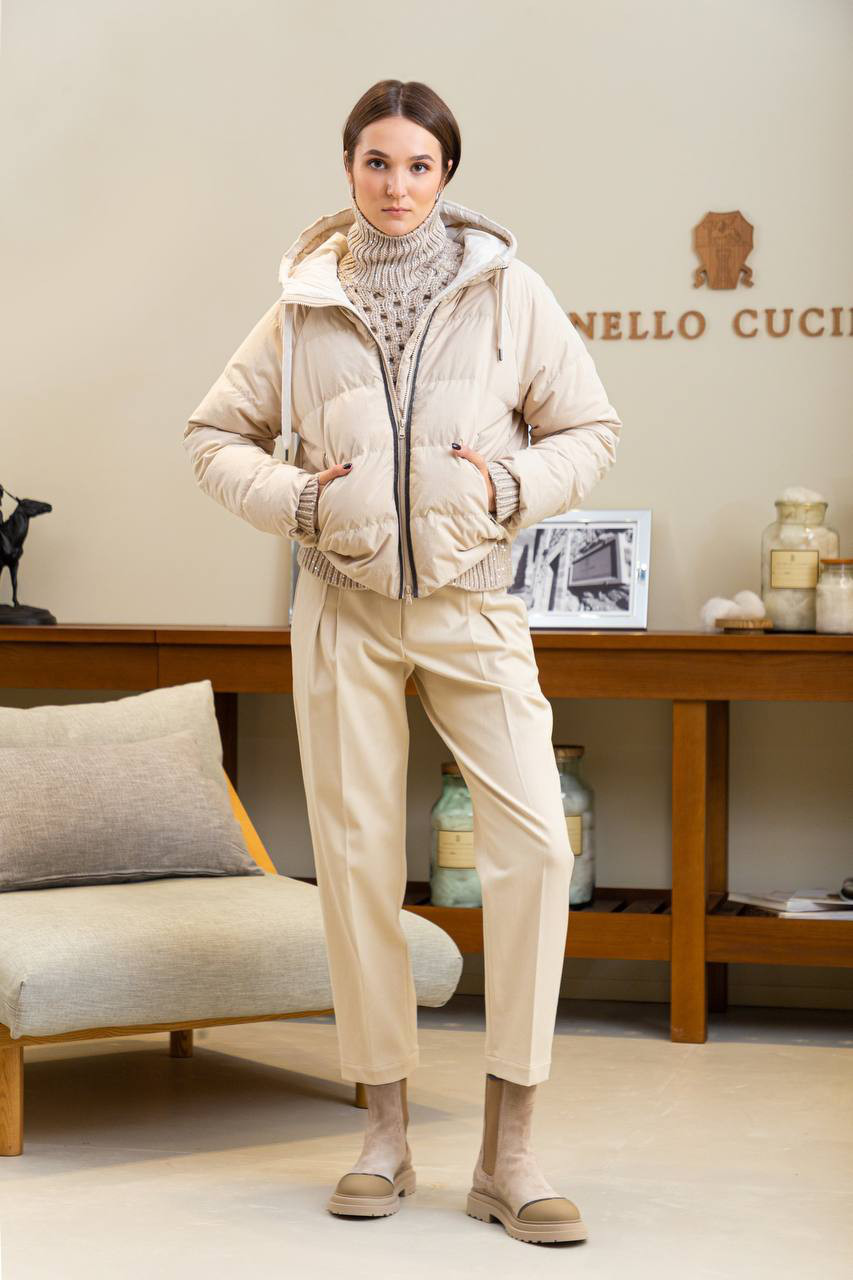 Beige pants with monil chain Brunello Cucinelli 6