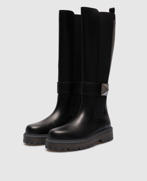 Valentino Black leather boots 3W2S0HH2IJW