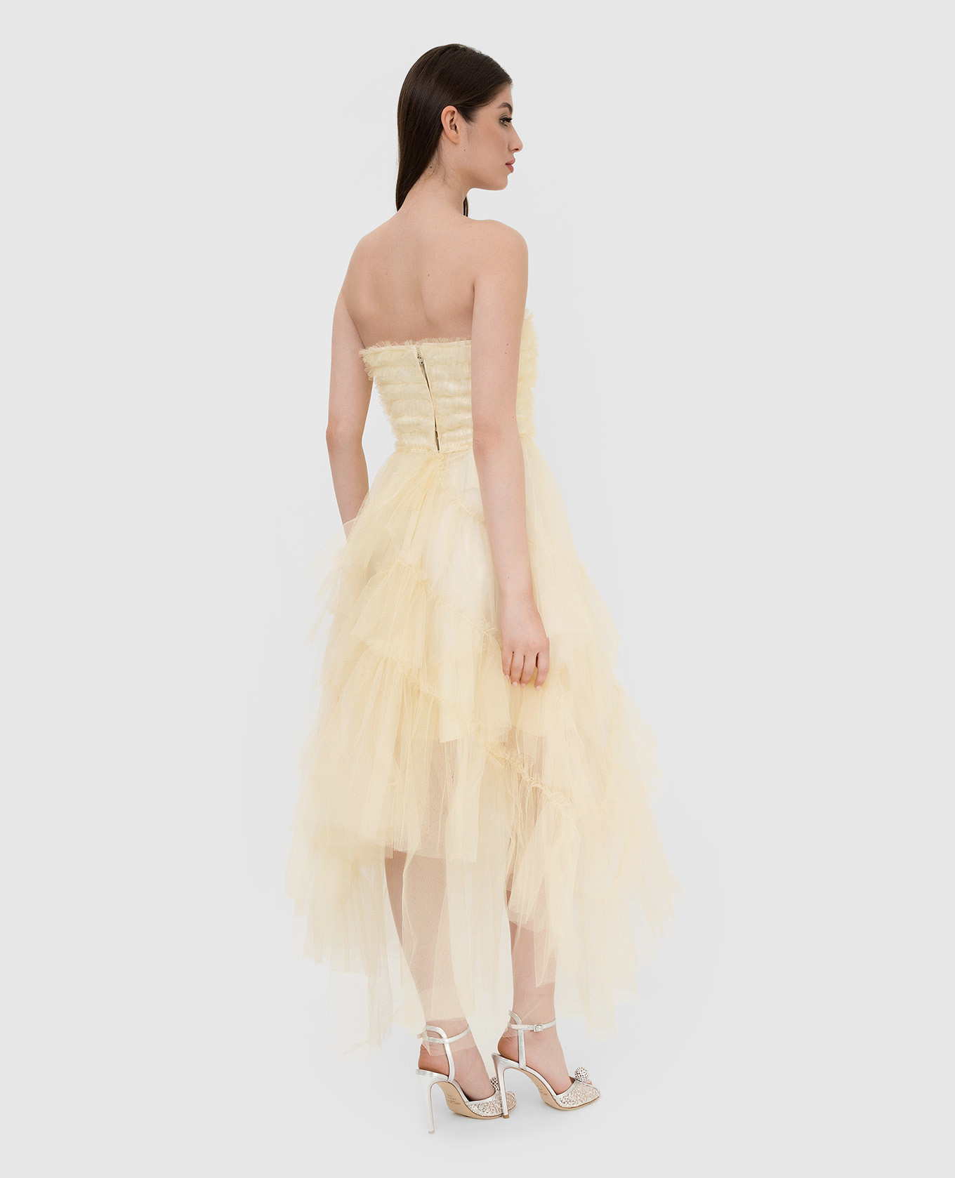 

Layered dress with frills and ruffles Philosophy di Lorenzo Serafini, Beige