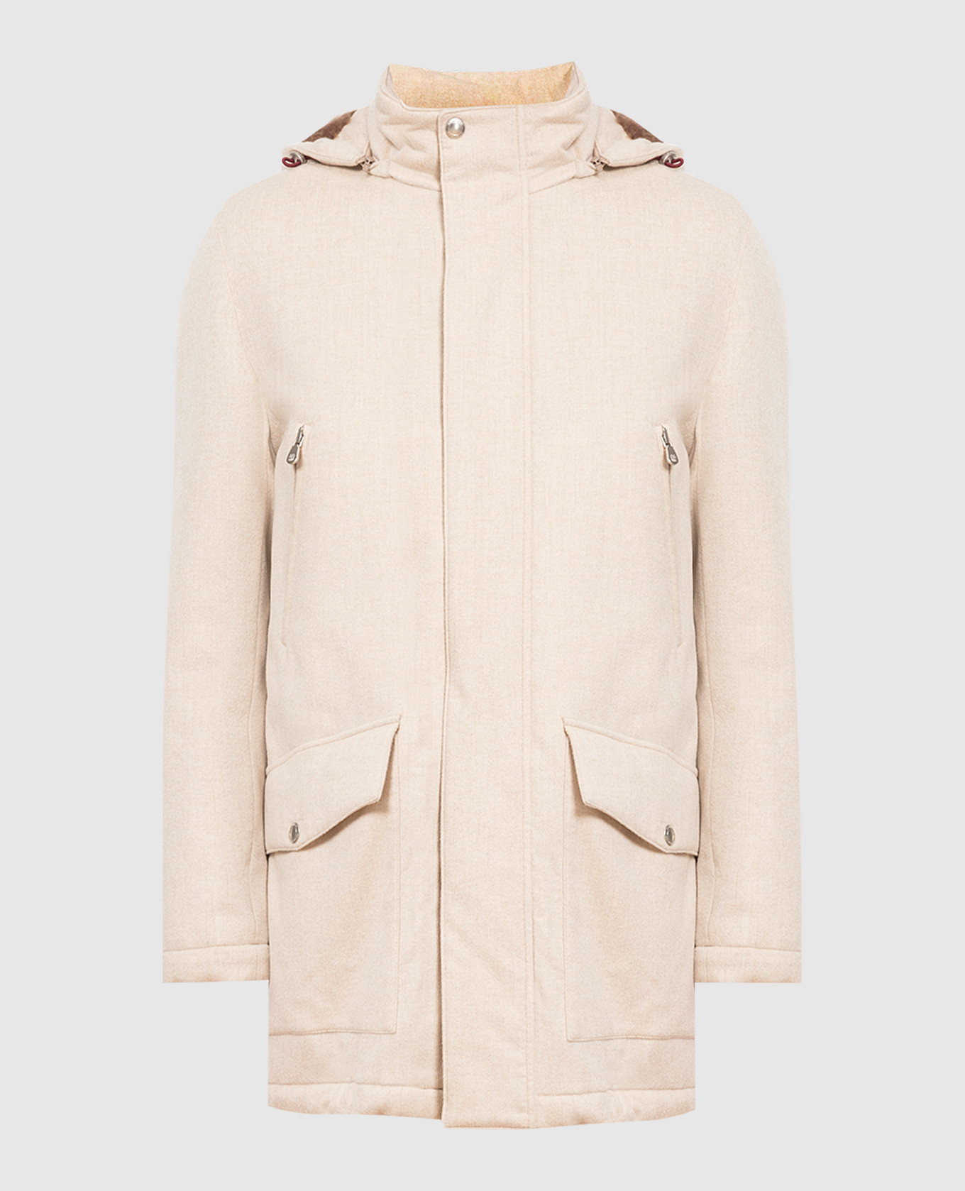 

Light beige cashmere coat Brunello Cucinelli, Бежевый
