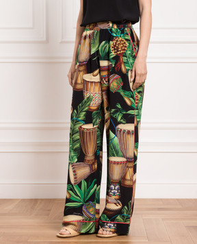 Dolce&Gabbana Printed silk pants FTAMPTIS1D2