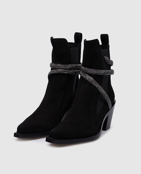 Rene Caovilla Black suede boots C11813065