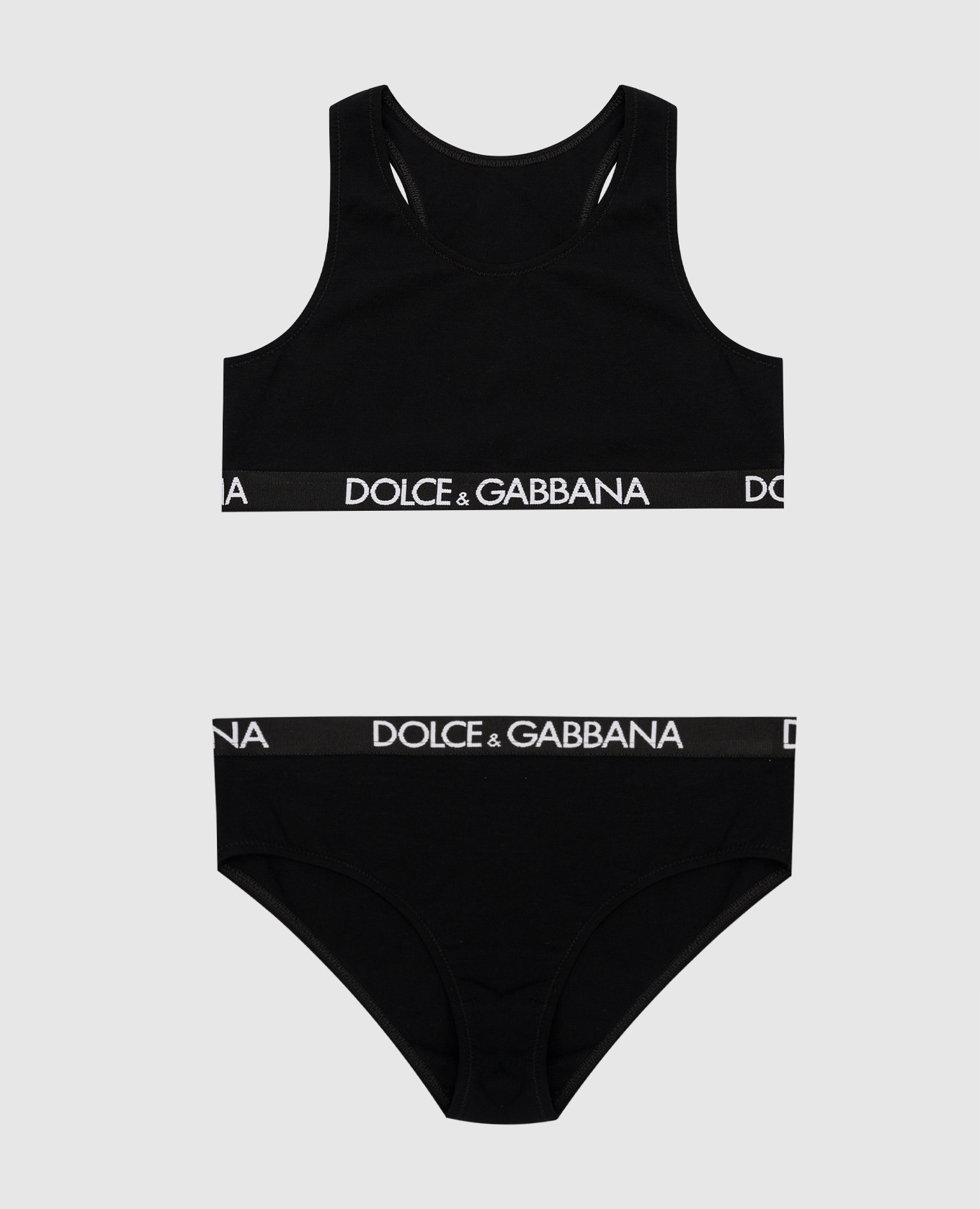 Children's black top and panty set