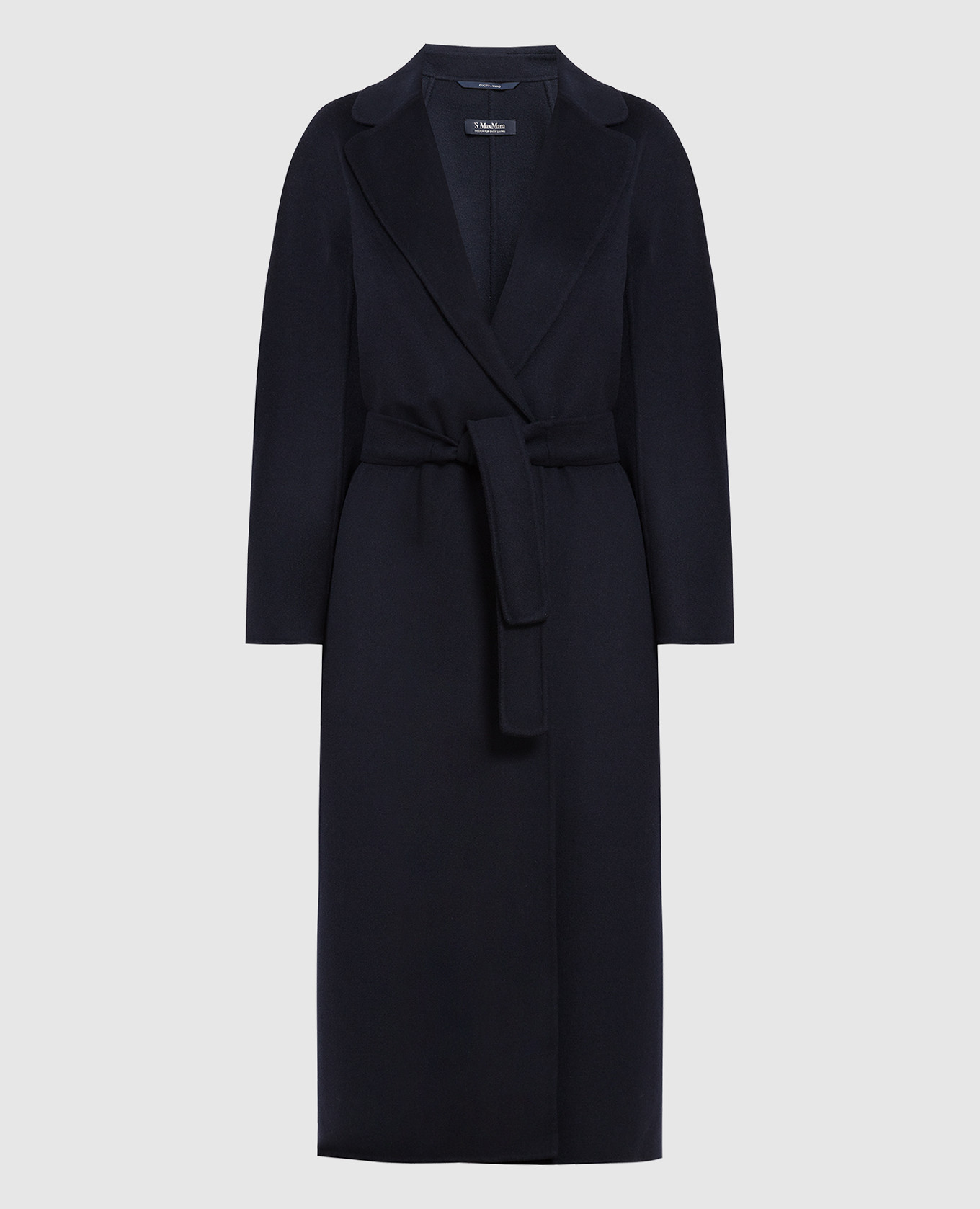 Navy blue wool wrap coat max mara