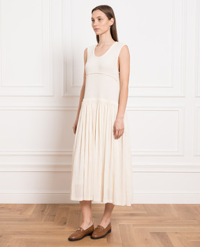 Jil Sander Beige dress with drapery J02CT0151J45144