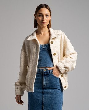 Philosophy di Lorenzo Serafini Beige jacket with bouclé A06030734