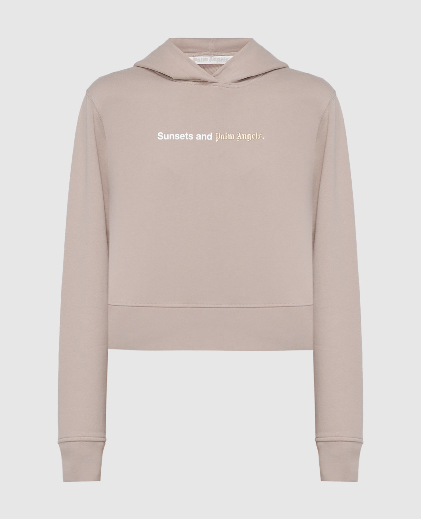 Beige logo hoodie Palm Angels