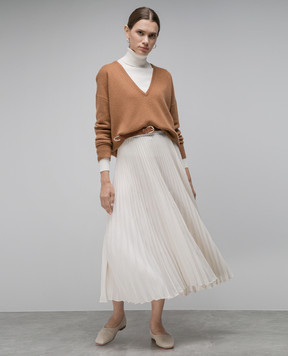 CO Brown cashmere pullover 7291CMR
