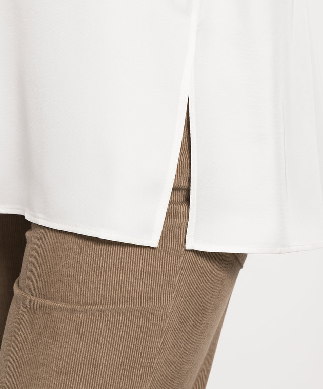 The Row - White silk Carla shirt 3730W2144 - shop with Romania