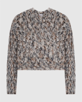Brunello Cucinelli Gray openwork sweater MTA309410