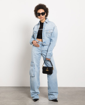 Off-White Blue cargo jeans with a distressed effect OWYB014S23DEN001