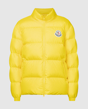 Moncler Yellow Citala down jacket with logo 1A000155396L