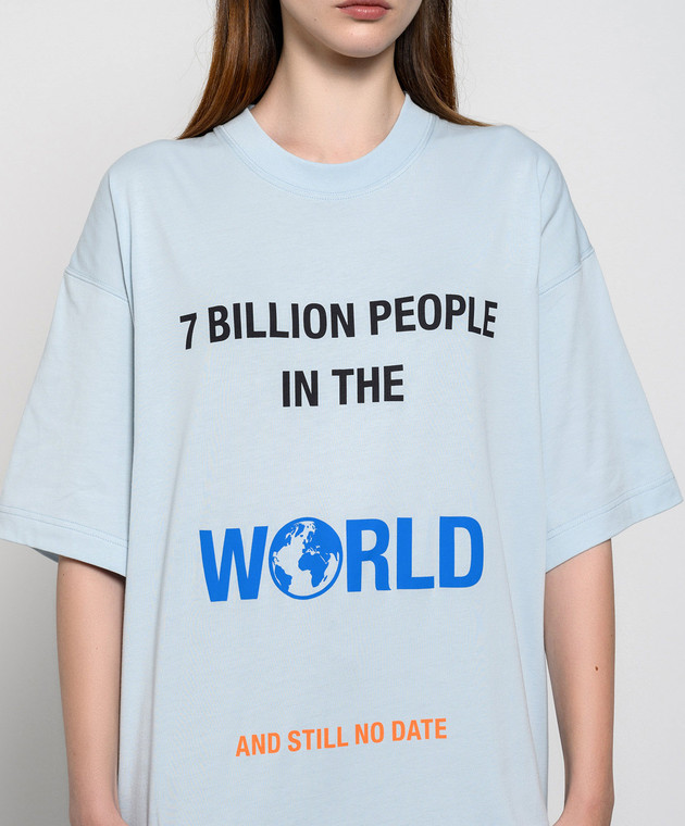 Vetements - Blue T-shirt UE52TR220X - shop with Sweden