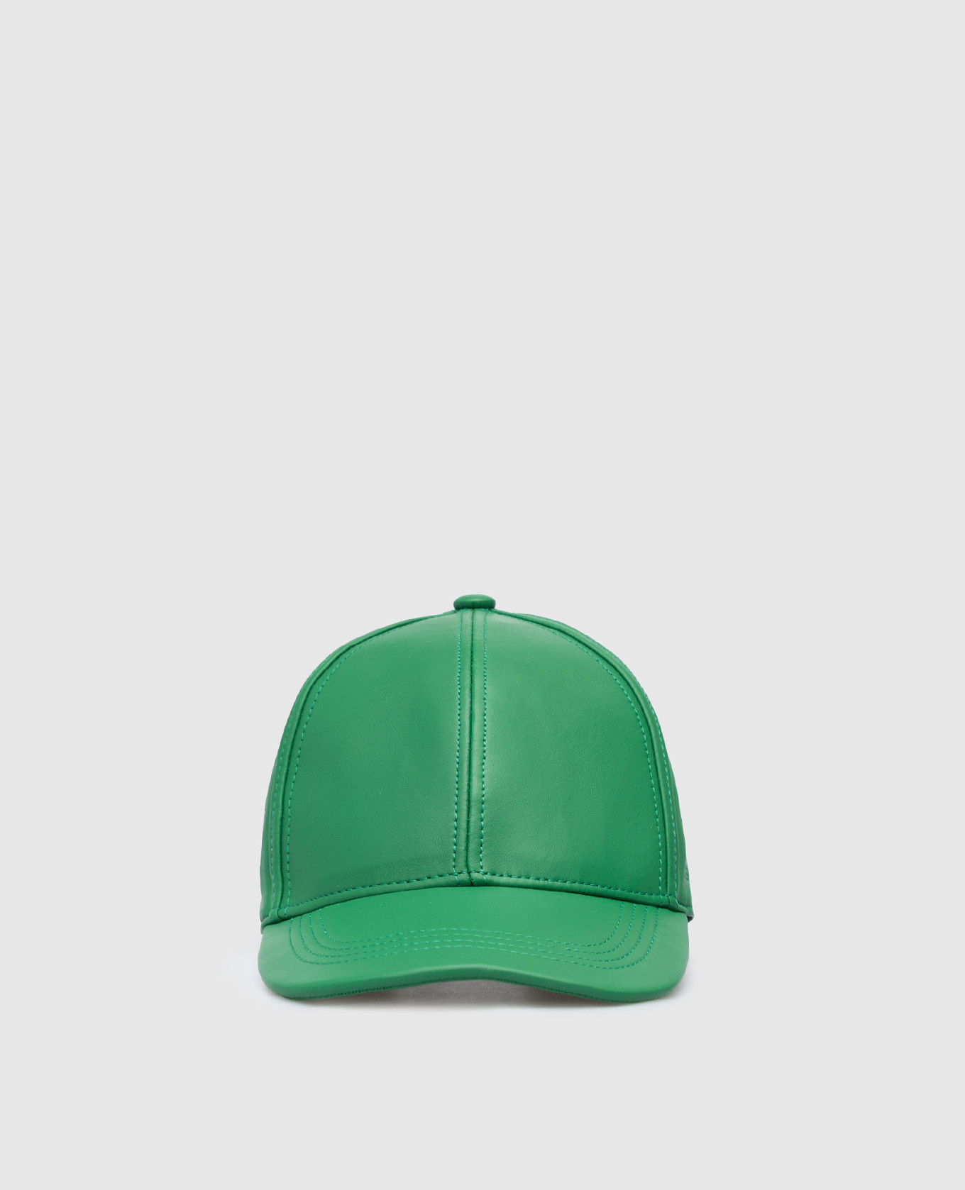 

Green leather cap Yves Salomon