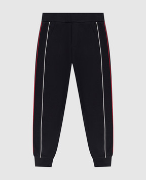 Moncler ENFANT Children's blue joggers with stripes 8H00003809B312