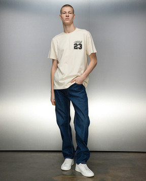 Off-White Blue jeans with a distressed effect OMYA175C99DEN004