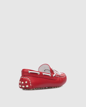 Stefano Ricci Children's red leather moccasins YRU02G8006SK
