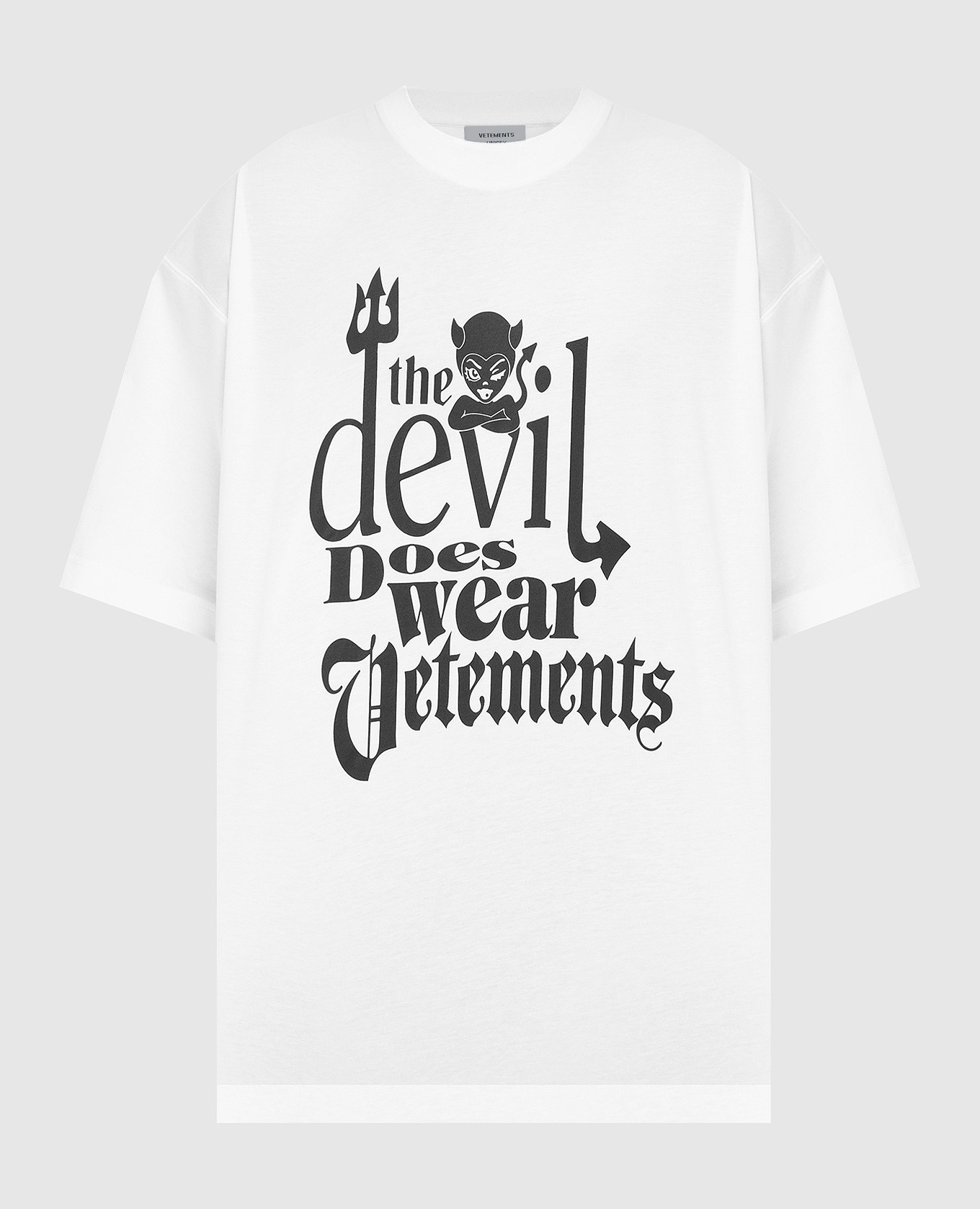 Vetements - The Devil Does Wear Vetements print t-shirt in white