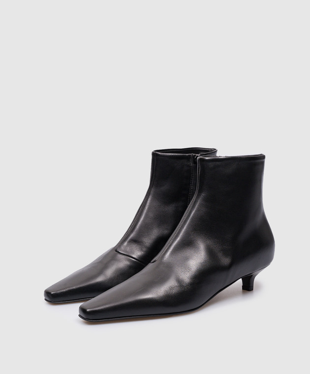 TOTEME｜BOOTS (234-WLGSE123-LE0014 001) Toteme - Black leather ankle boots 234WLGSE123LE0014 - shop