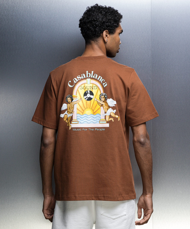 Casablanca - Studio De Musique brown t-shirt with print