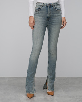 Dondup Blue distressed Marie jeans with metallic detailing DP724DS0152DGM3W