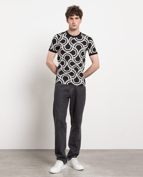 Dolce&Gabbana Black t-shirt with contrasting print G8HI7TG7SJZ