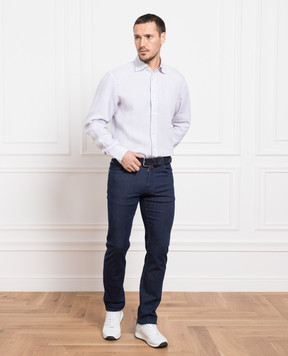 Primo Imperatore Gray linen shirt PI01LS2020