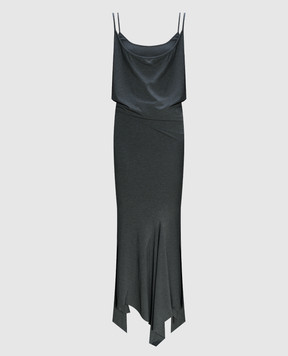 The Attico Gray midi dress 246WCM121V082