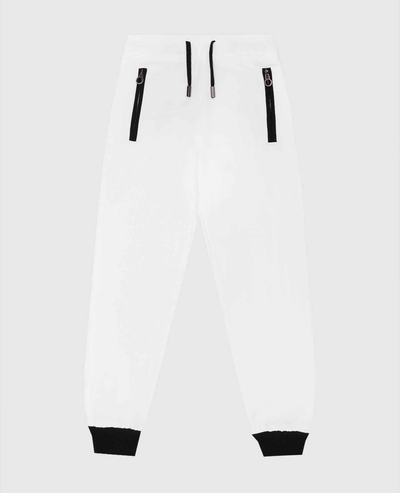 

Children's white joggers with logo Stefano Ricci