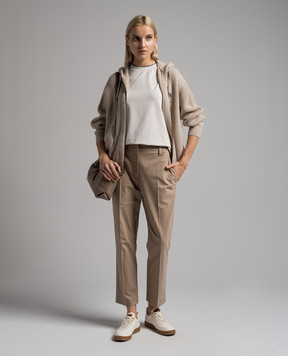 Brunello Cucinelli Gray t-shirt with monil chain M0T18BD200