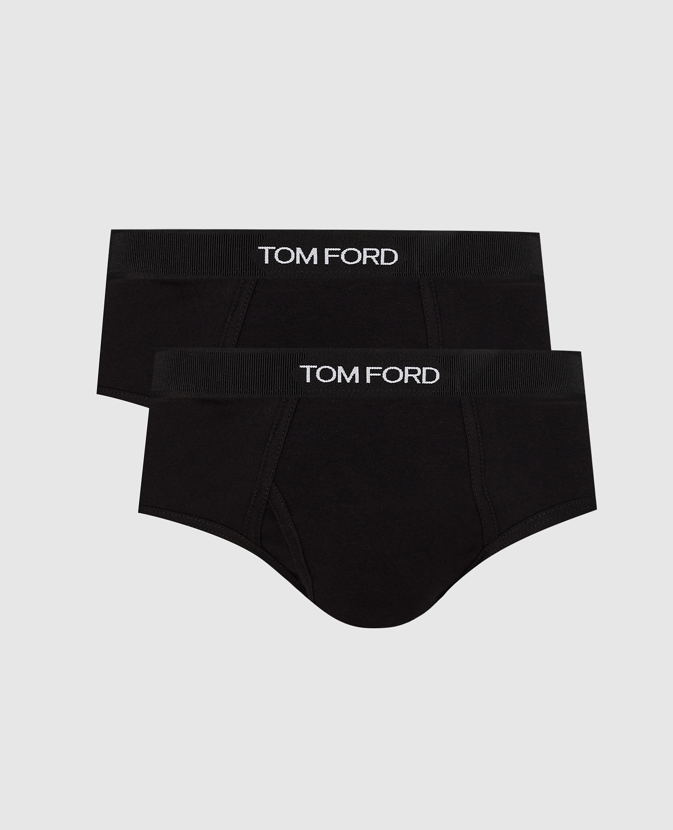 

Black briefs set with logo print Tom Ford