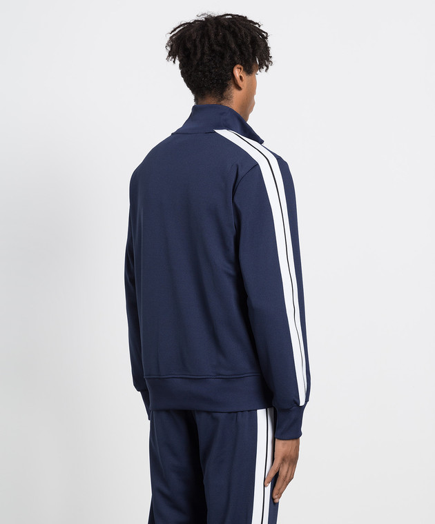 PALM ANGELS ロコ インタシャ オフントトハック 【関税込】 Palm Angels - Navy blue sweatshirt with logo print