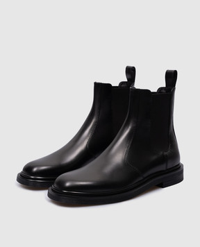 The Row Elastic Ranger Black Leather Chelsea Boots F1312L60